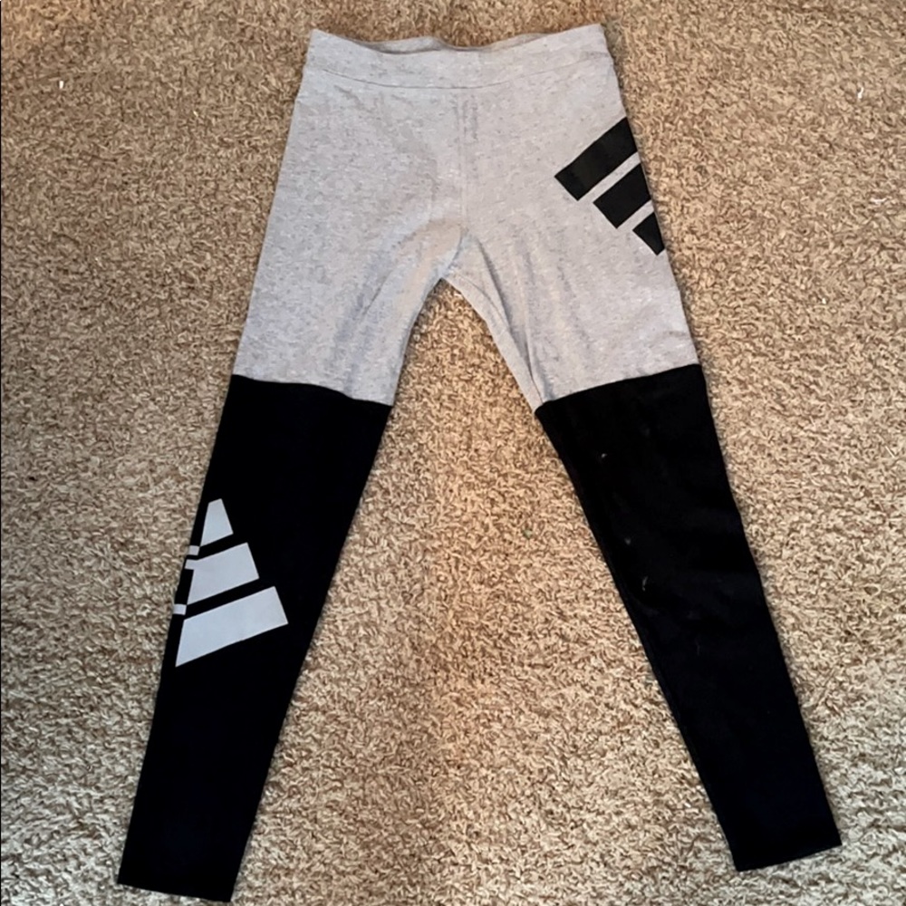 Adidas youth XL (fit like AS) black/grey leggings